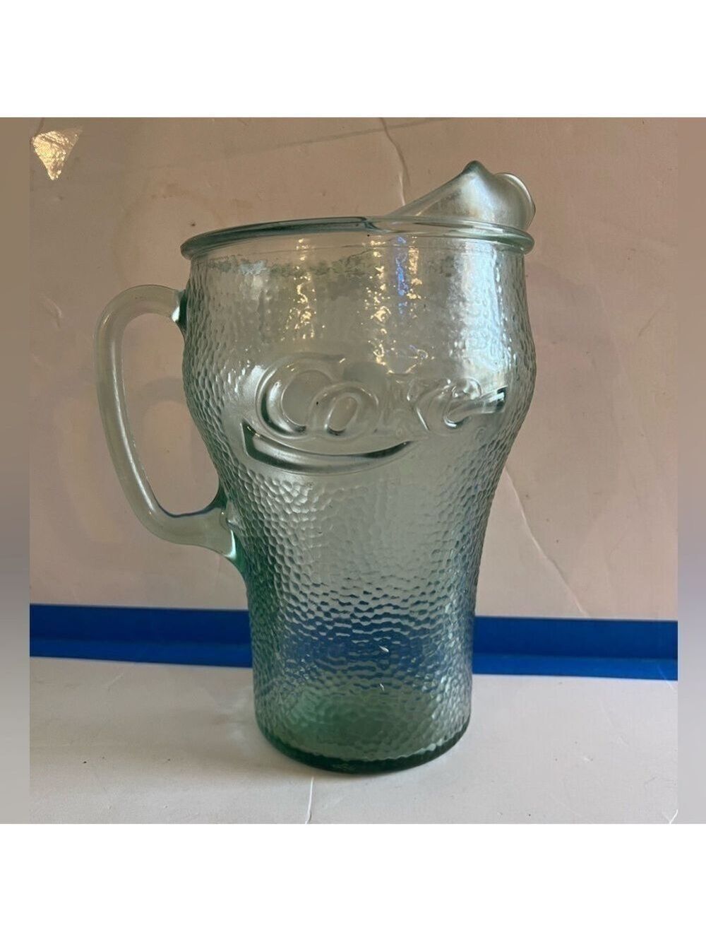 Vintage Glass Coke Pitcher